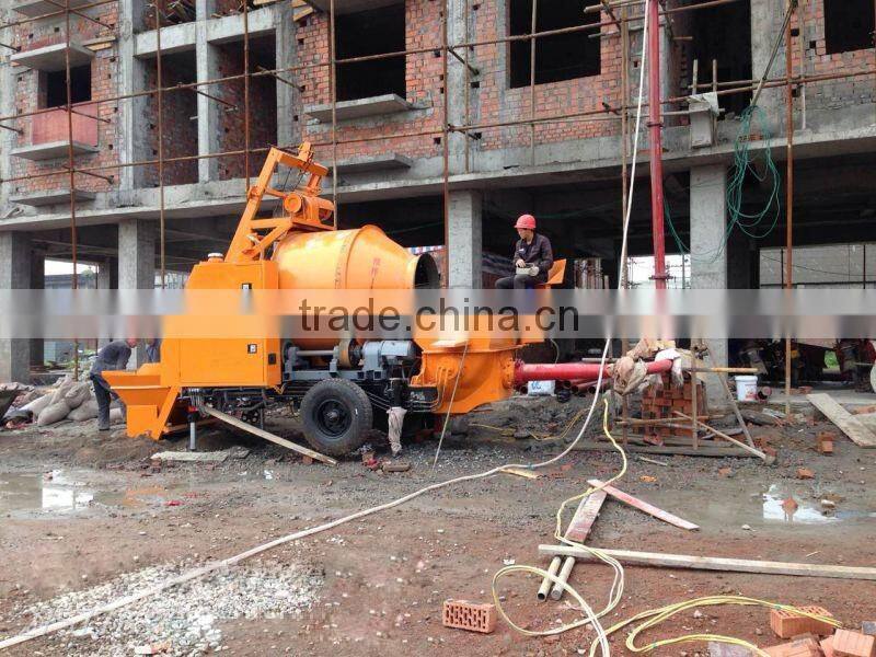 China famous concrete pump with mixer 30m3/h,40m3/h,60m3/h