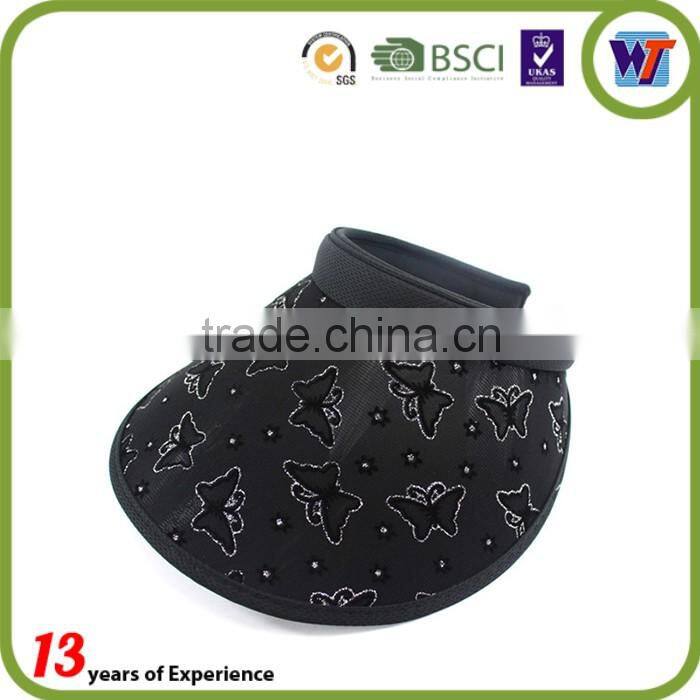 Custom kids/children sun visor caps printed with hook and loops closure