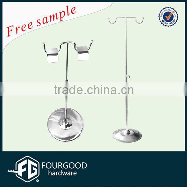 chrome plated both sides hang metal bags hanging display stand
