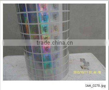 rolled hologram label