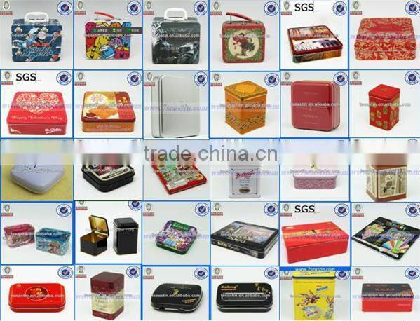 cartoon image printing metal tin boxes for students' stationery