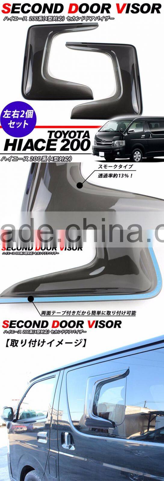 Toyota hiace type 4 2014-2016 sliding door small window wind shield visor rain guard