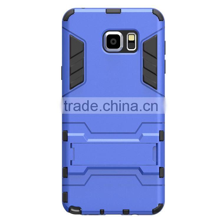2 in 1 Shockproof Defender Armor PC+TPU Back Cover Case for Samsung Note 5 with KickStand