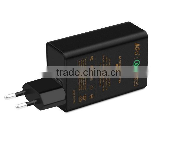 2016 Quick Charger for mobiles Certified with 3 USB ports Q19-5V6.8A