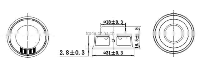 High end 4ohm 2w 31mm multimedia loudspeaker parts