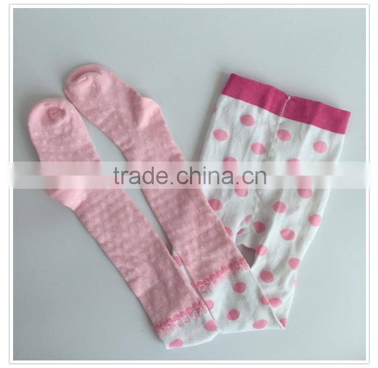 Pink dots cotton girl knitted baby tights,wholesale baby tights,baby tights