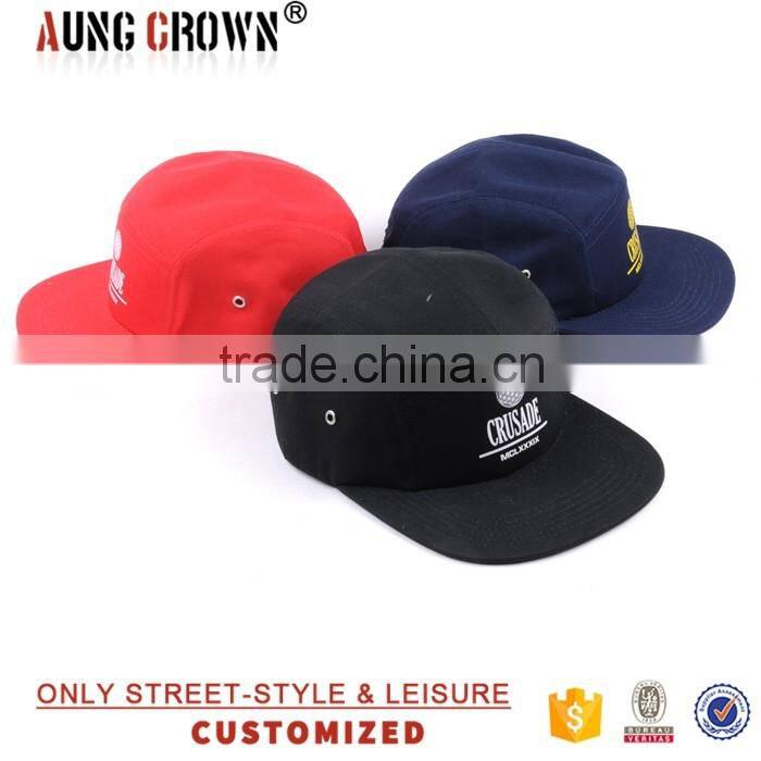 printed logo custom 5 panels adjustable cap