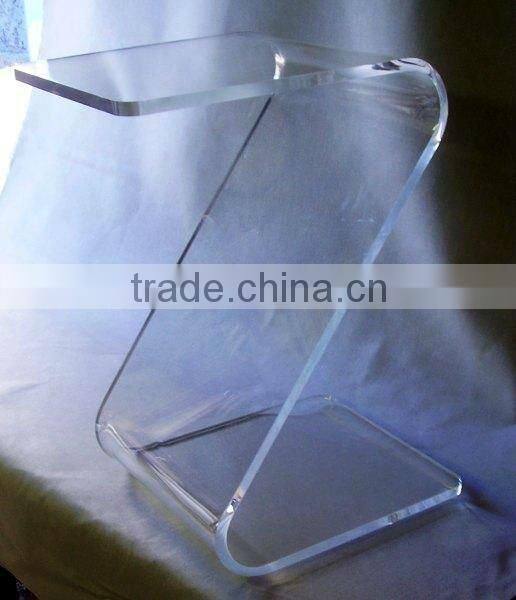 acrylic green Frosted zigzag table