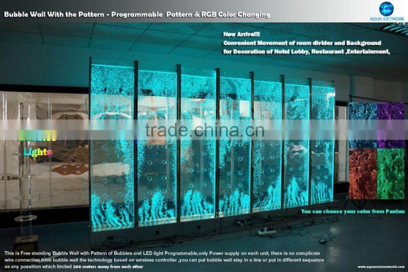 Digital Control LED water bubble wall , Computer Programe Dancing LED Bubble