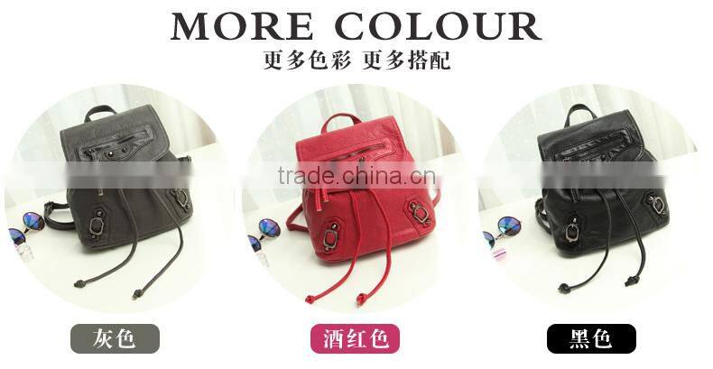 2015 Western Style Wholesale 600D PU backpack fashion schoolbag