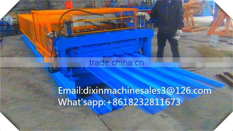 Alibaba China Roll Cutting Machinery Metal Roofing Double Layer Glazed Tile Forming Machine