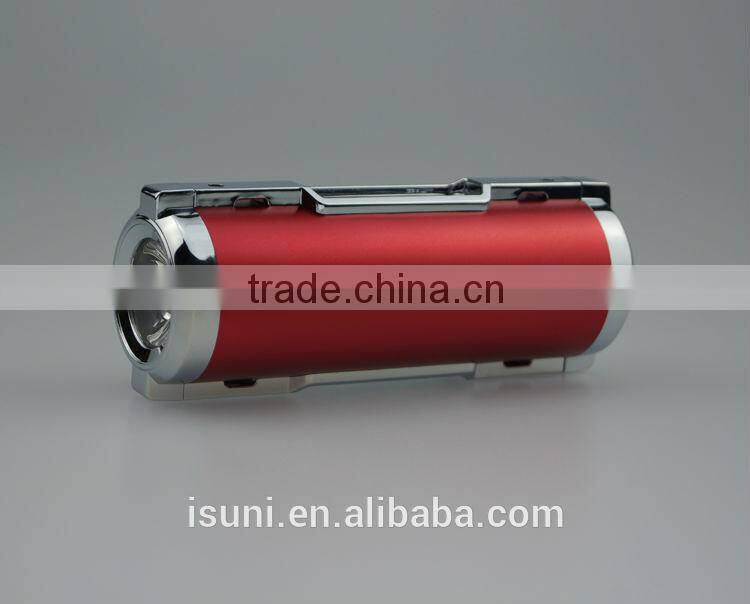 Newest fashion design new battery loud speaker 5000 mah power bank with torch light