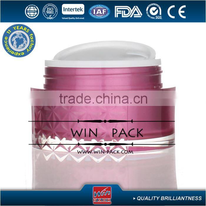 15g,30g,50g round plastic cream jar,round acrylic lotion bottle with carving