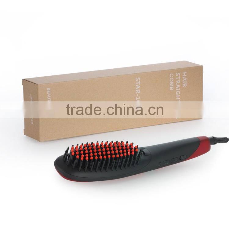 hair straightener comb brush,electric straightening hair brush