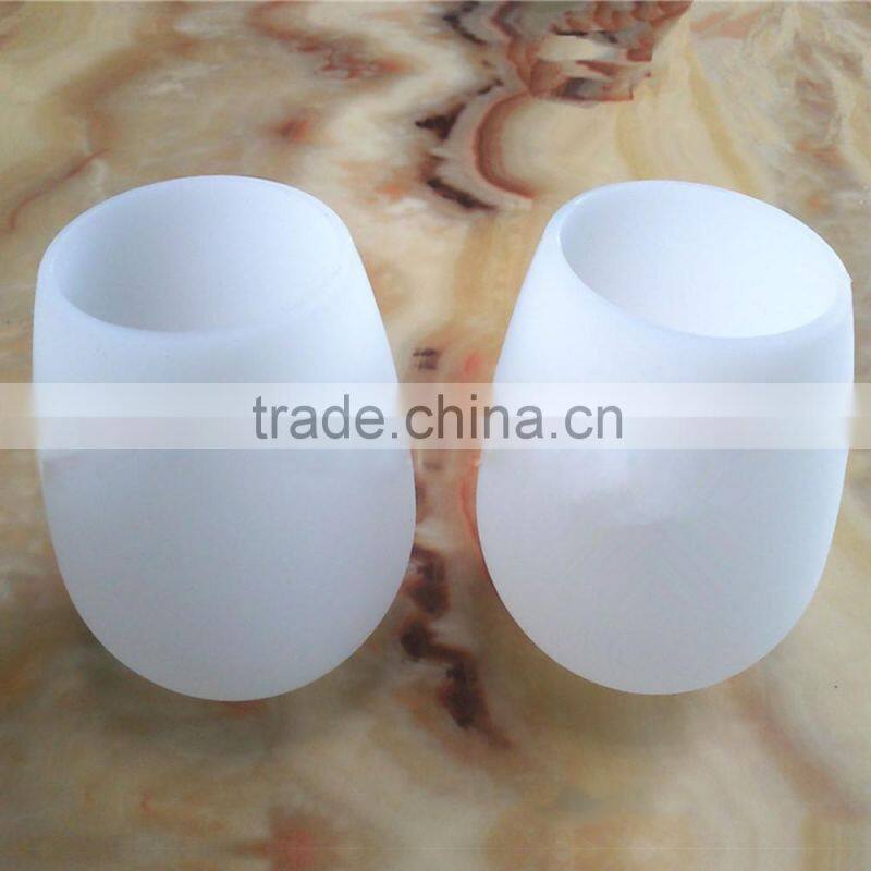 Transparent eco-friendly food grade silicone red wine drinking cup for travel