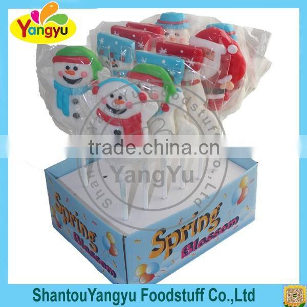 Christmas snow man lollipop big sweet snow lollipop