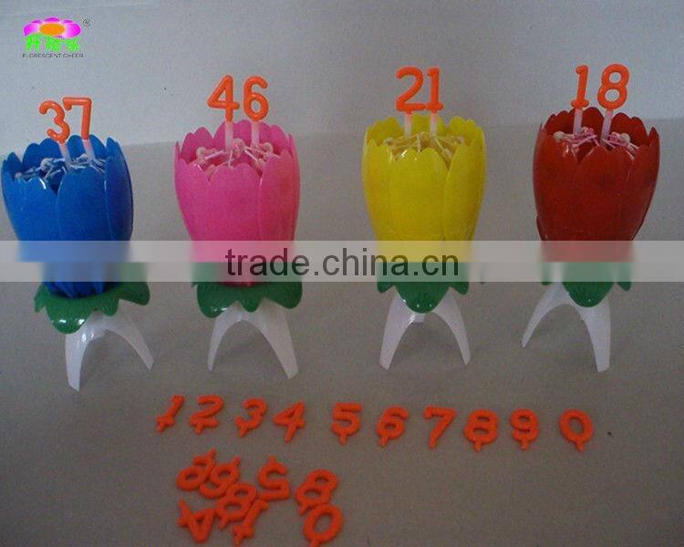 flowering musical birthday candle