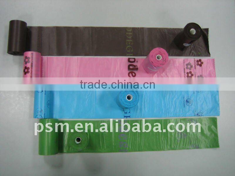 Cornstarch dog poop bag