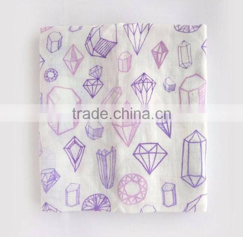2017 Newest baby cotton blanket/baby muslin swaddle blanket