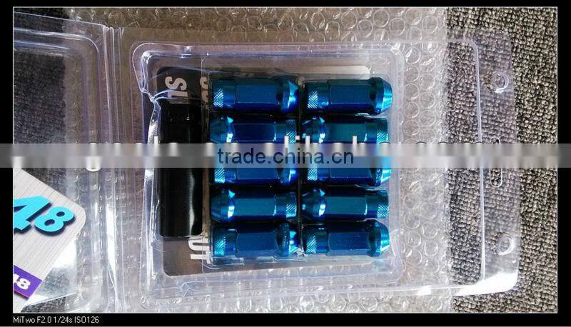20PCS/SET 50mm Duralumin Wheel Lock Nut M12 * P1.5 Blue