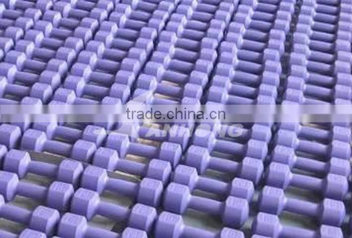 SANHONG manufacture high quality plastic dumbell set with rack