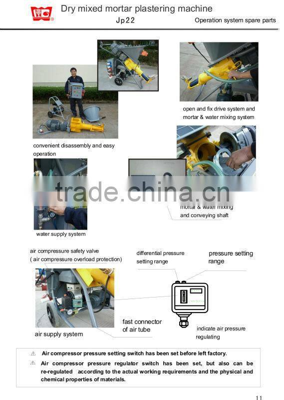 M-tec Monomix JP22 wall plastering tools with CE