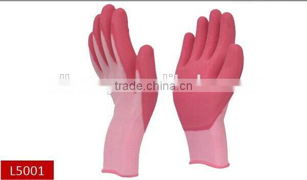 polyester foam latex glove