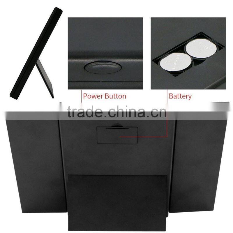 Travel Mirror, Tri-Fold Lighted Led Mirror / Lighted Travel Mirror