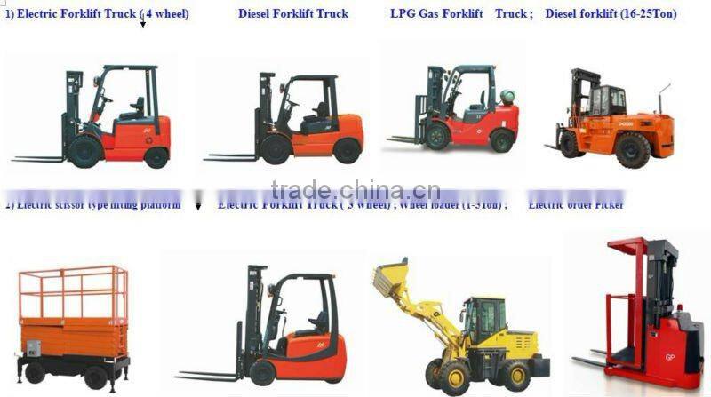 1.5-2.0 ton elecric forklift truck from China with 3-stage mast, lifting height 4 meters