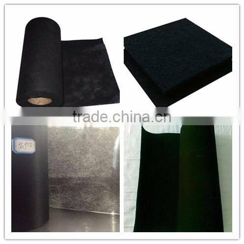 Eco-friendly polyester activated carbon cloth for air / water / oil filtration /charcoal filter cloth on sale