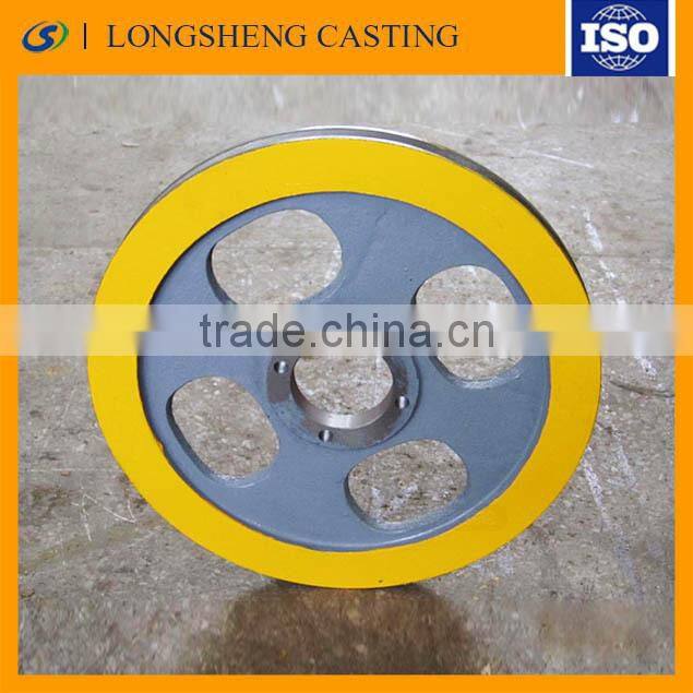 ISO9001-2008 Cast iron elevator wheels /elevator parts/elevator casting
