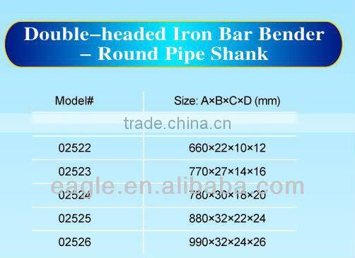 Round Pipe Shank Double-headed Iron Bar Bender
