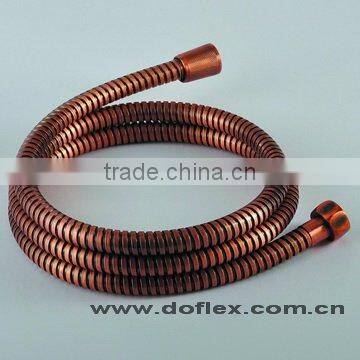 Red bronzed shower hose/ACS approved & according to TUV