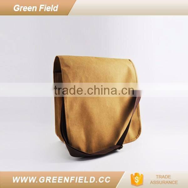 eco friendly products washable paper brown mens messenger bag