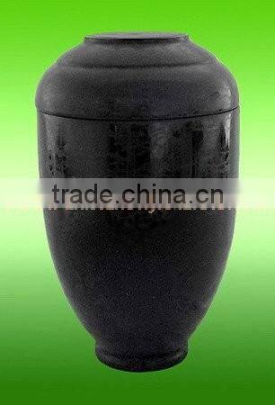 DECORATIVE JET BLACK MARBLE URNS