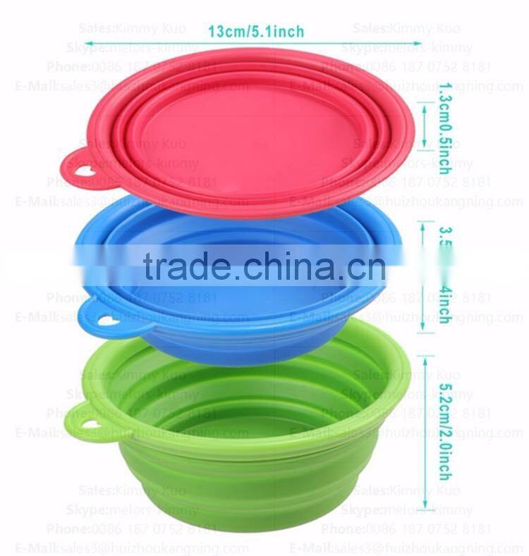 2016 New Portable and Unbreakable Collapsible Silicone Dog Bowl/Silicone Pet Bowls
