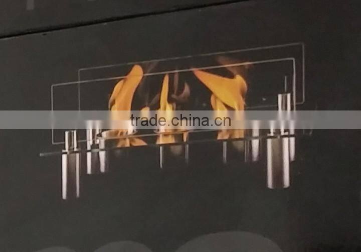 stainless steel and tempered glass indoor bio fuel fireplace burner