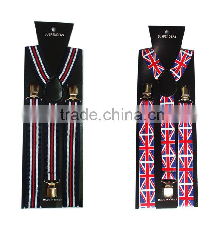 Cheap elastic new fashion design white suspenders