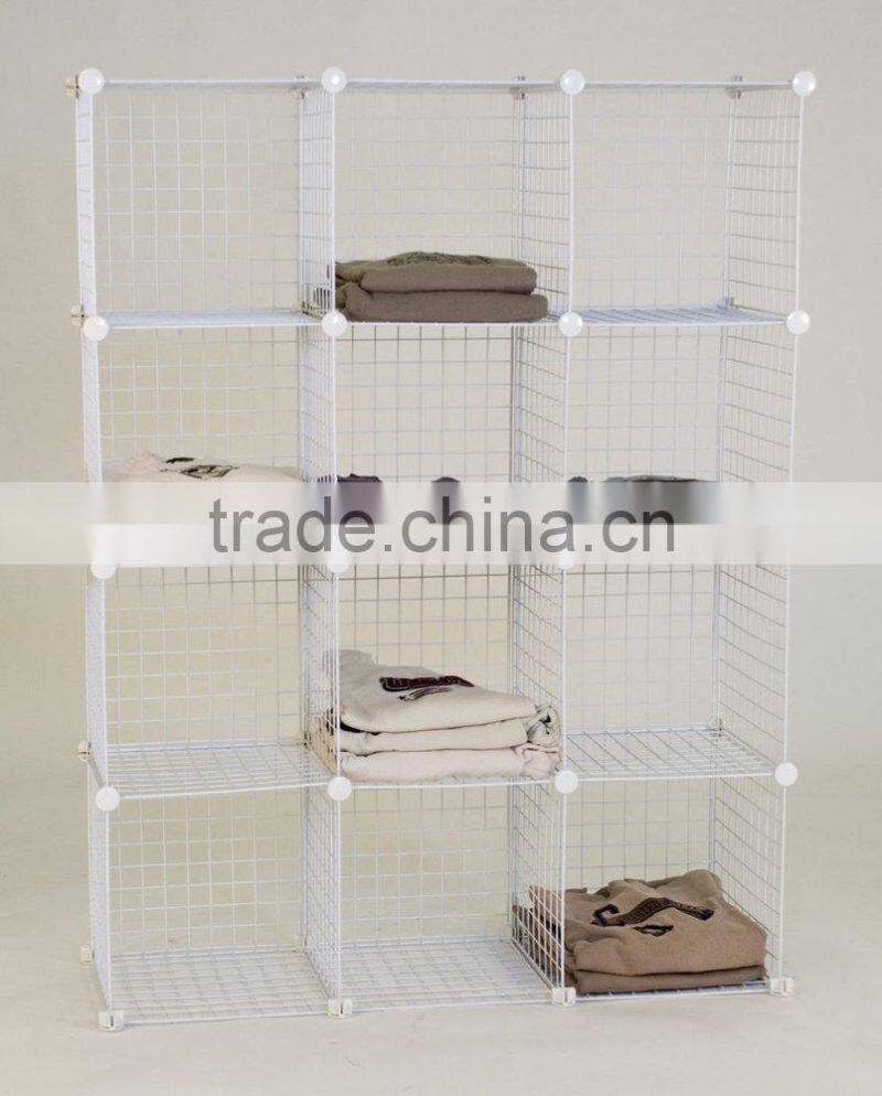Mini Grid Clothes Organizer, 3-Foot by 4-Foot, White