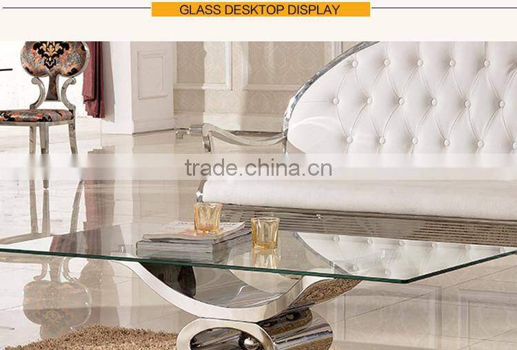 C346 living room furniture modern glass coffee table
