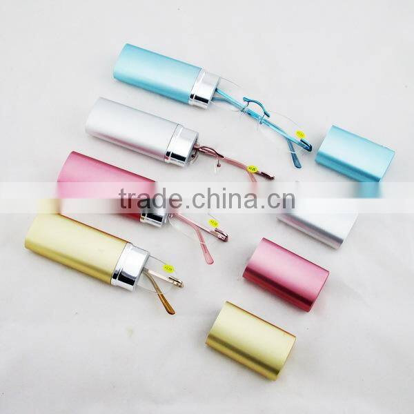 Colorful tube reading glasses for reading