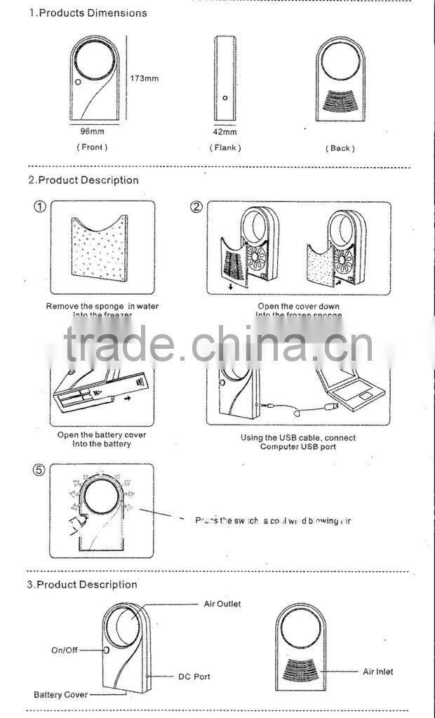 mini USB bladeless fan