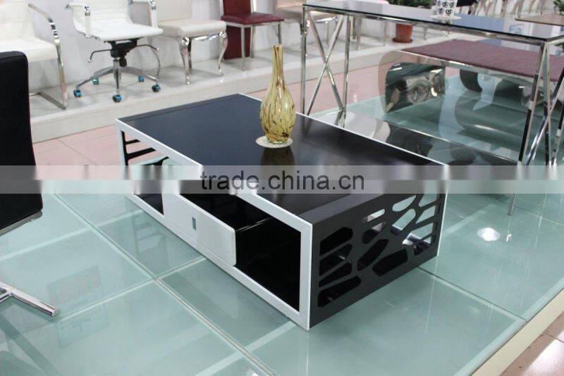 European style furniture modern coffee table with glass