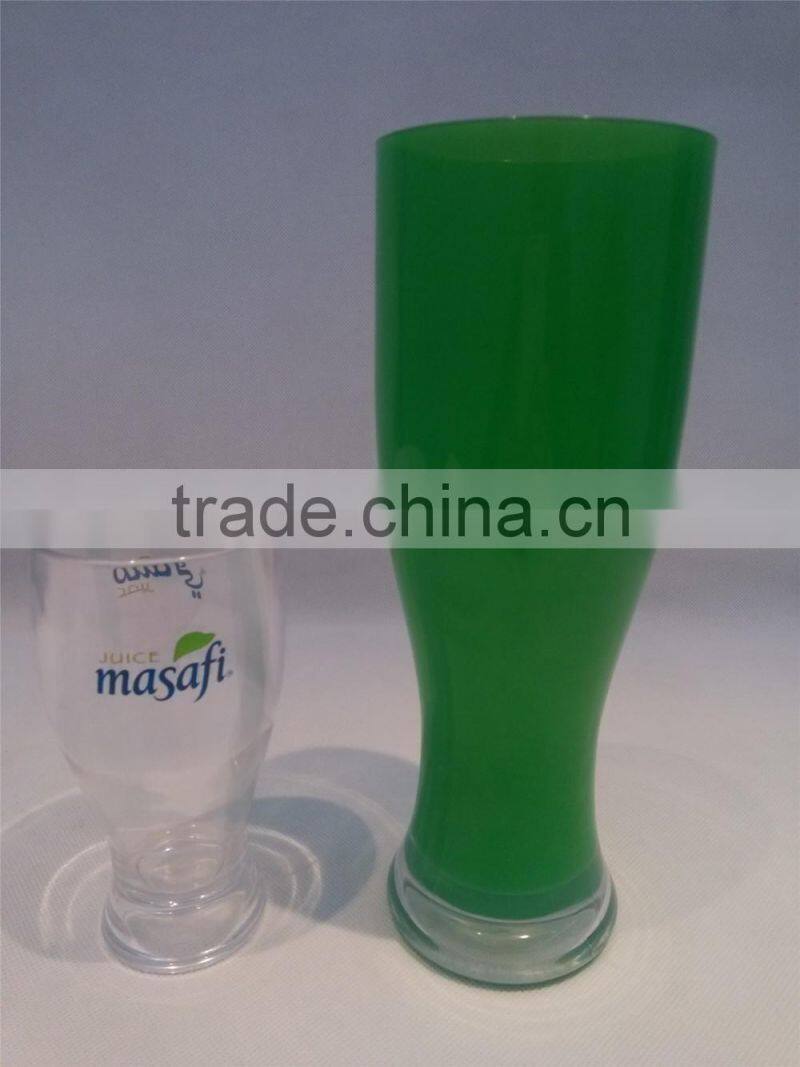 Clear Pilsner Beer Glasses, Acrylic beer glass, classical 500ml beer glasses