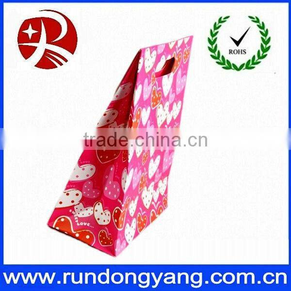 hot sale cheap colourful small paper gift bag with die cut