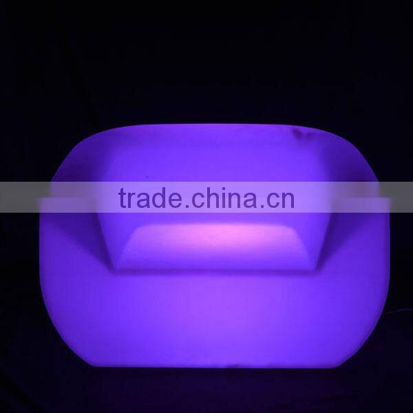 Plastic Modern full color Plastic LED Lighted Bar Sofa for nightclub