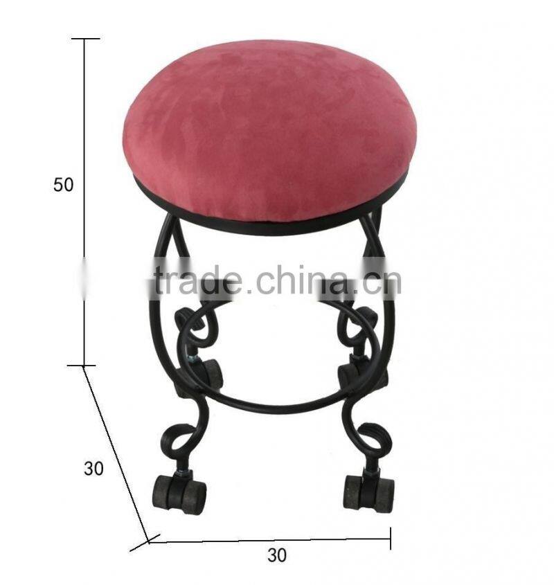 Potable movable Ottoman stool hydraulic chair with wheels used salon furniture TKN-39061