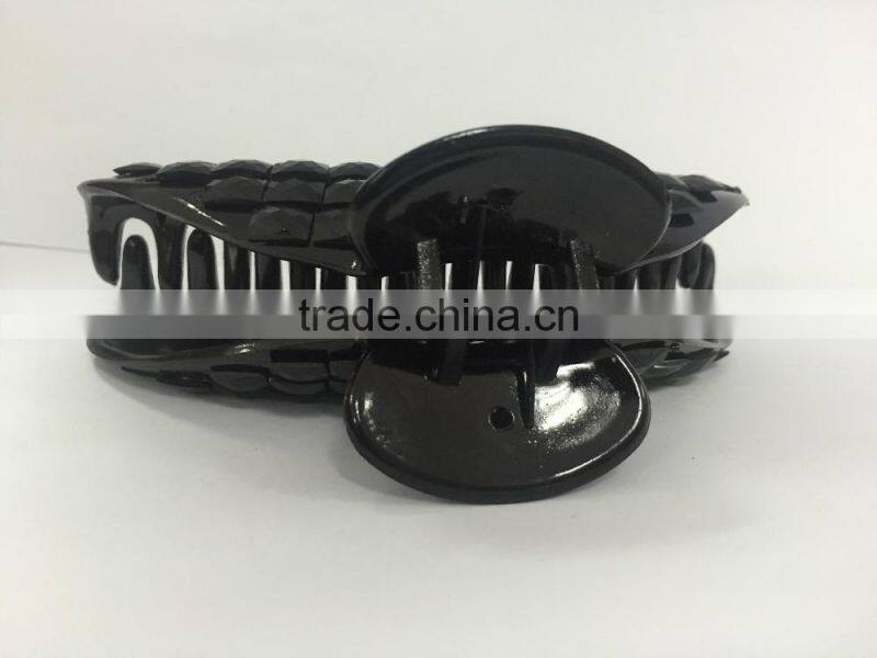 2016 big black beautiful rhinestone floral hair clips plastic hairpin for women