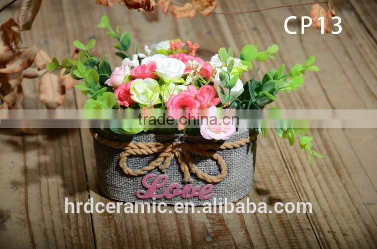 2016 concrete flower plant planter colorful decorative cement flower pot
