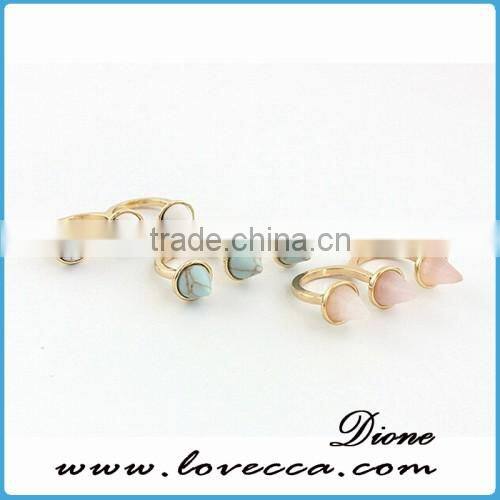 Alibaba Top Sale Natural Amethyst Bullet Shape Stone Vintage Pure Gold Ring for Woman